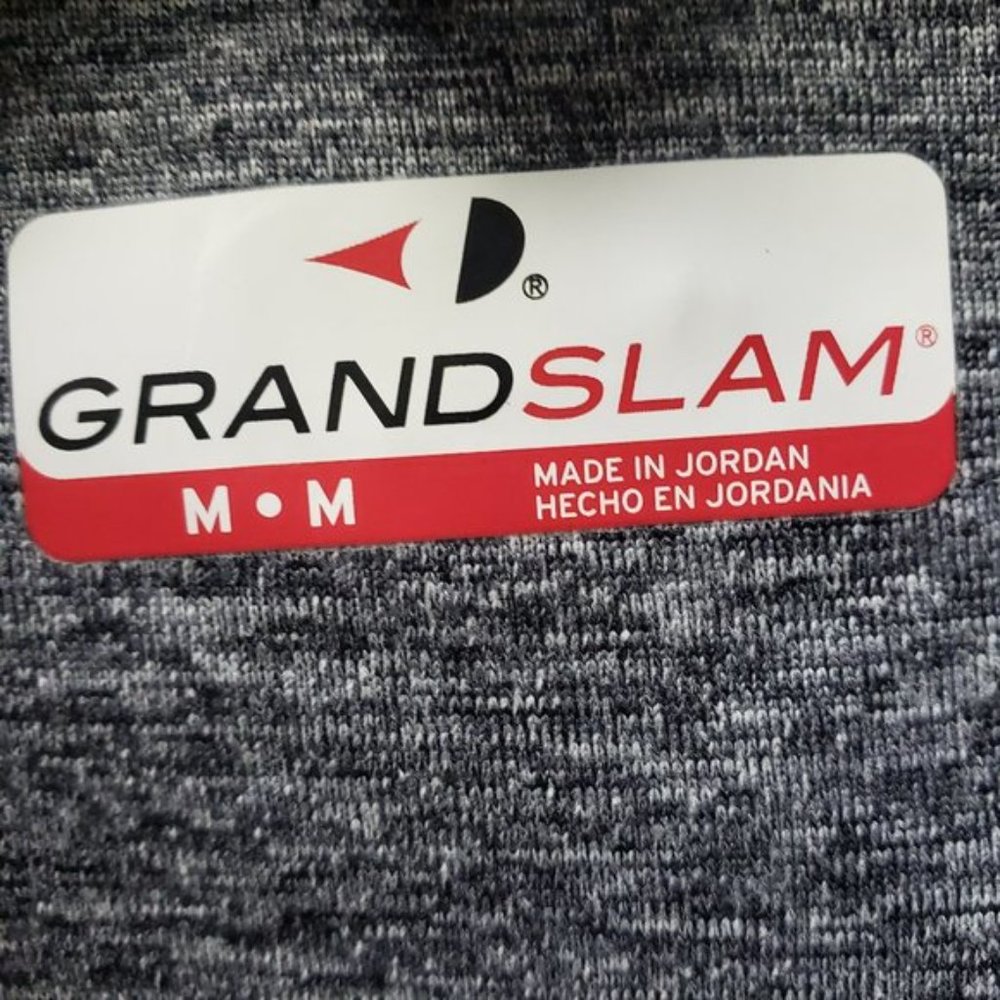 Men's Grand Slam Shirt Grey Long Sleeve Pullover - Picture 4 of 4
